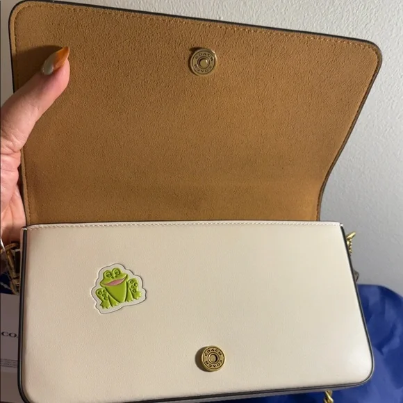 Authentic Coach Cream Crossbody Bag with Colorful Patches - Picture 8 of 16